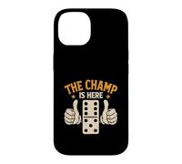 Carcasa para iPhone 14 The Champ Is Here Dominó King Domino Player Tile Lover