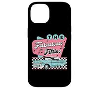 Carcasa para iPhone 14 The Fifties 1950s Car Music Checkerboard Rockabilly Sock Hop