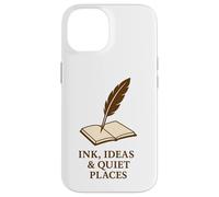 Carcasa para iPhone 14 Tinta, Ideas y Lugares tranquilos: Libro de Pluma de Pluma