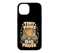 Carcasa para iPhone 14 Tiny Paws Big Pause Gato Siesta Calma