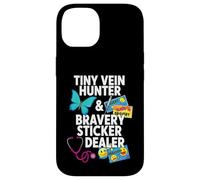 Carcasa para iPhone 14 Tiny Vein Hunter Bravery Sticker Dealer Pediatric Nurse