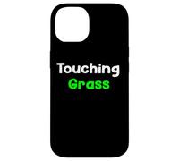 Carcasa para iPhone 14 Touching Grass Digital Life Awareness Saying Design Tees