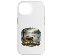 Carcasa para iPhone 14 Tranquilo Lakeside Angler Amanecer Escape Wilderness