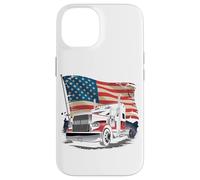 Carcasa para iPhone 14 Truck Driver Trucker Camiseta Hombre Papá Big Rig American