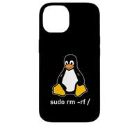 Carcasa para iPhone 14 Tux Linux Penguin - sudo RM -RF/computadoras informáticas