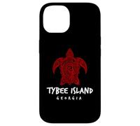 Carcasa para iPhone 14 Tybee Island Georgia Tribal Sea Turtle Island Diseño