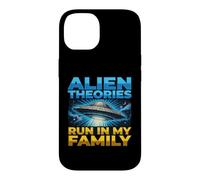 Carcasa para iPhone 14 UFO UAP Alien Theory Run In My Family Truth Conspiracy Hechos