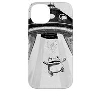 Carcasa para iPhone 14 Ukiyo-e Style UFO secuestrando Linda Rana Pintura artística de Tinta