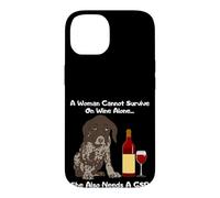Carcasa para iPhone 14 Una Mujer no Puede Sobrevivir Solo en Vino Ella también Necesita un GSP