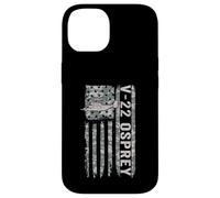 Carcasa para iPhone 14 V-22 Osprey Bandera Americana Helicóptero Militar Camo V22