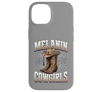Carcasa para iPhone 14 Vaquera Negra Rodeo Occidental melanina Historia Negra Texas