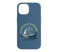 Carcasa para iPhone 14 ¡Ve a Encontrar tu Aventura! Oso Polar, Estrellas y exploración en Canoa