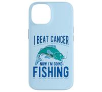 Carcasa para iPhone 14 Vencí al cáncer Ahora voy a Pescar