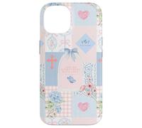 Carcasa para iPhone 14 Verso bíblico Rosa Pastel Cristiano fe Religiosa Floral