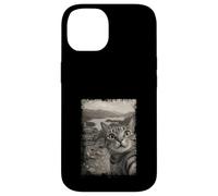 Carcasa para iPhone 14 Viaje Vintage Divertido para Amantes de los Gatos en Lake District