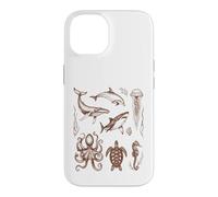 Carcasa para iPhone 14 Vida Marina Criaturas oceánicas Historia Natural