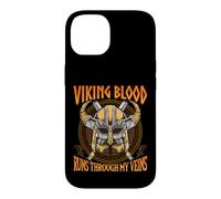 Carcasa para iPhone 14 Viking Blood Runs Through my Veins Norse Nordic Mythology