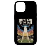 Carcasa para iPhone 14 Vinieron para El Juego UFO Football Alien Invasion Stadium