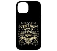 Carcasa para iPhone 14 Vintage 1976 Made Or Born In 1976 Original Parts Birthday