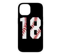 Carcasa para iPhone 14 Vintage Baseball Mom #18 Jersey Jugador de Béisbol Número 18