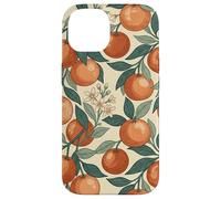 Carcasa para iPhone 14 Vintage Orange Fruit and Blossom Botanical Pattern