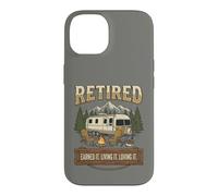 Carcasa para iPhone 14 Vintage Retired RV Camping Camper Fishing Outdoors