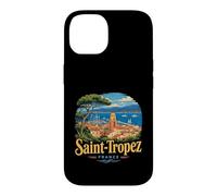 Carcasa para iPhone 14 Vintage Saint Tropez Francia Viaje Souvenir Monumento Regalo