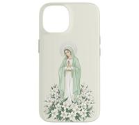 Carcasa para iPhone 14 Virgen María Lily Devocional Católico