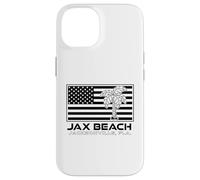 Carcasa para iPhone 14 Visita Jacksonville Florida Vacaciones USA Flag Palms Jax Beach