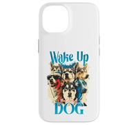 Carcasa para iPhone 14 Wake Up Dog Lover Canine Collage Pop Art Gráfico