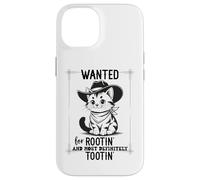 Carcasa para iPhone 14 Wanted for Rootin Most Definitely Tootin Cowboy Cat Farting