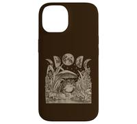 Carcasa para iPhone 14 Whimsy Goth Fairycore Witchy Frog Mushroom Moon Vintage