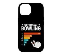 Carcasa para iPhone 14 Why I Lose at Bowling Lover Retro Funny Bowler Men Women