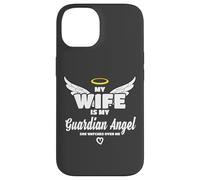Carcasa para iPhone 14 Wife Is My Angel She Watches Over Me In Memory
