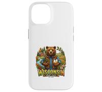 Carcasa para iPhone 14 Wisconsin Granja Oso Campo Naturaleza Cosecha