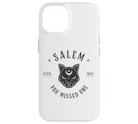 Carcasa para iPhone 14 Witchy Salem Halloween Mujeres 1692 Bruja mística del Gato