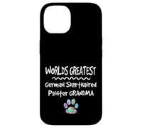 Carcasa para iPhone 14 Worlds Greatest German Puntero de Pelo Corto Abuela Perro Pata