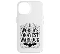 Carcasa para iPhone 14 Worlds Okayest Warlock Humor Fantasía Diseño