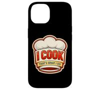 Carcasa para iPhone 14 Yo cocino, eso es lo Que Hago, Chef Vintage, Divertida Cita de Cocina
