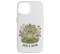 Carcasa para iPhone 14 Zen Cottagecore Rana Meditación Yoga Mindfulness Estética