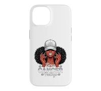 Carcasa para iPhone 14 Zodiac Cancer Inspired Afro Women White Grey Cap Black Girl