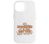 Carcasa para iPhone 14 Zuhause ist wo Meine Ratten Sind Rattenliebhaber