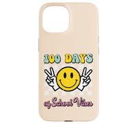Carcasa para iPhone 15 100 Días De Escuela Vibes Paz 100th Day Groovy Women