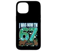 Carcasa para iPhone 15 67 cumpleaños I Was 66 Now I'm 67 Capybara Funny Cute