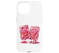 Carcasa para iPhone 15 67 Six Seven Valentine Hearts Poker Card Meme Couple Girls