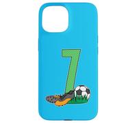 Carcasa para iPhone 15 7. Cumpleaños Fútbol Jugador De Fútbol 7 Años GOL Deportes