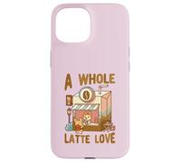 Carcasa para iPhone 15 A Whole Latte Love Coffee Kawaii Lindo Divertido