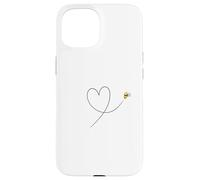 Carcasa para iPhone 15 Abeja Volar Un Corazón Animales Natural