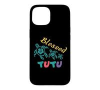 Carcasa para iPhone 15 Abuela tutú Hawaiana bendita con Tortugas Marinas de Honu
