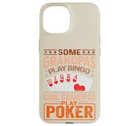 Carcasa para iPhone 15 Abuelo Juegos de Cartas Jugadores de póker Casino Jugador Abuelo